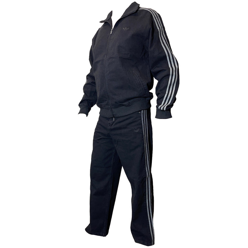Джинсовый костюм Adidas Firebird Originals черный в магазине Випкросс | Москва