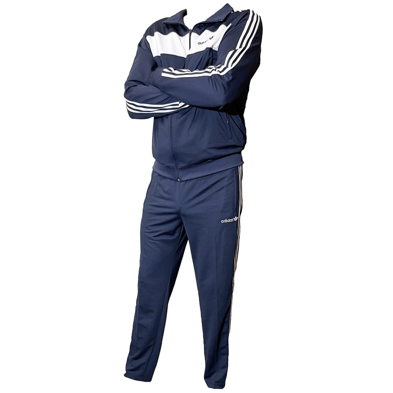 Спортивный костюм Adidas Track 3 - Stripes синий в магазине Випкросс | Москва