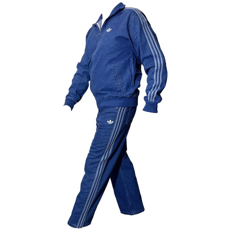 Джинсовый костюм Adidas Firebird Originals синий в магазине Випкросс | Москва