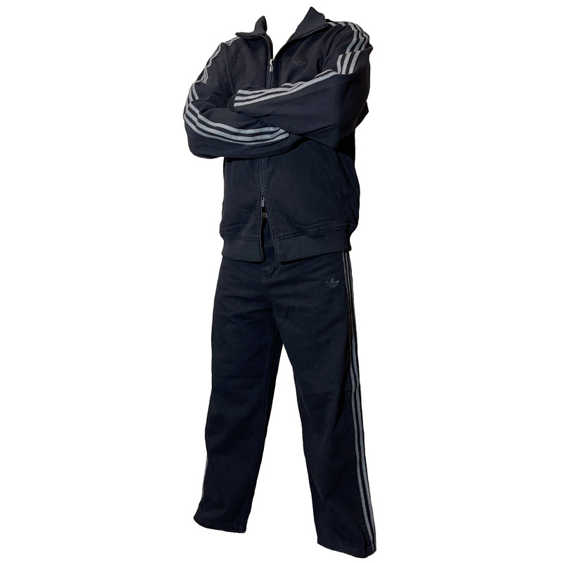 Джинсовый костюм Adidas Firebird Originals черный в магазине Випкросс | Москва
