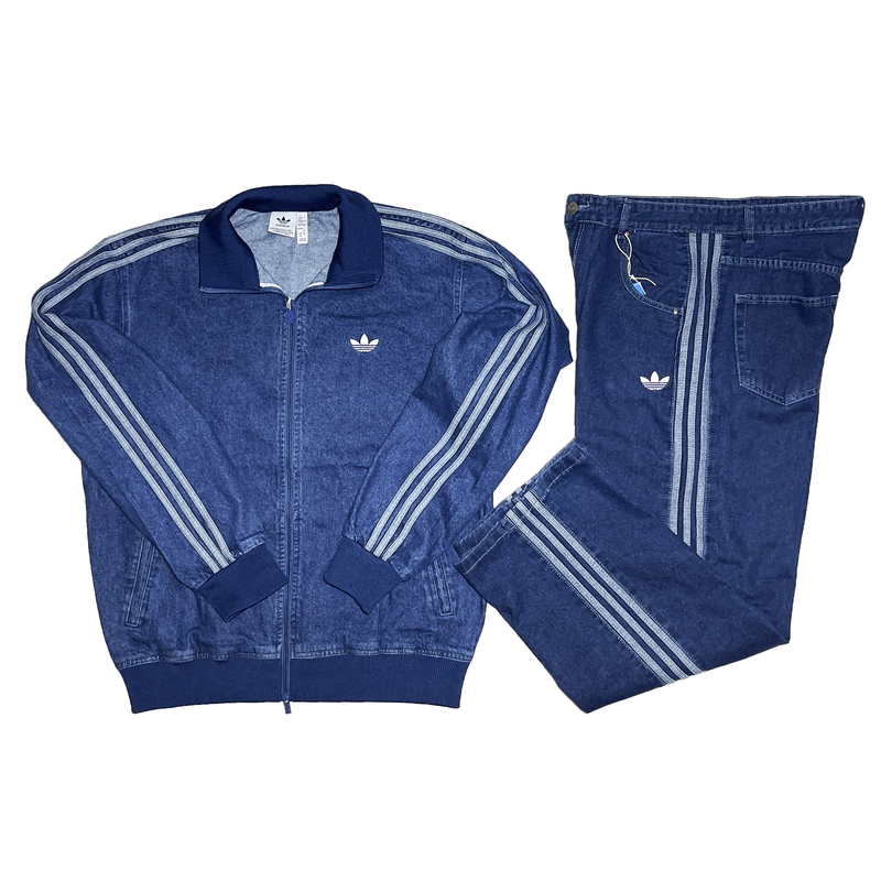 Джинсовый костюм Adidas Firebird Originals синий в магазине Випкросс | Москва
